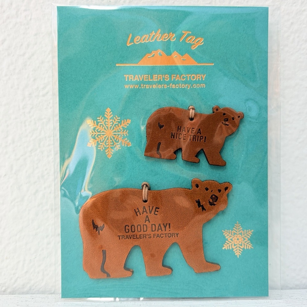 TRAVELER'S Factory notebook Leather Tag Bear Polar bears New Charm